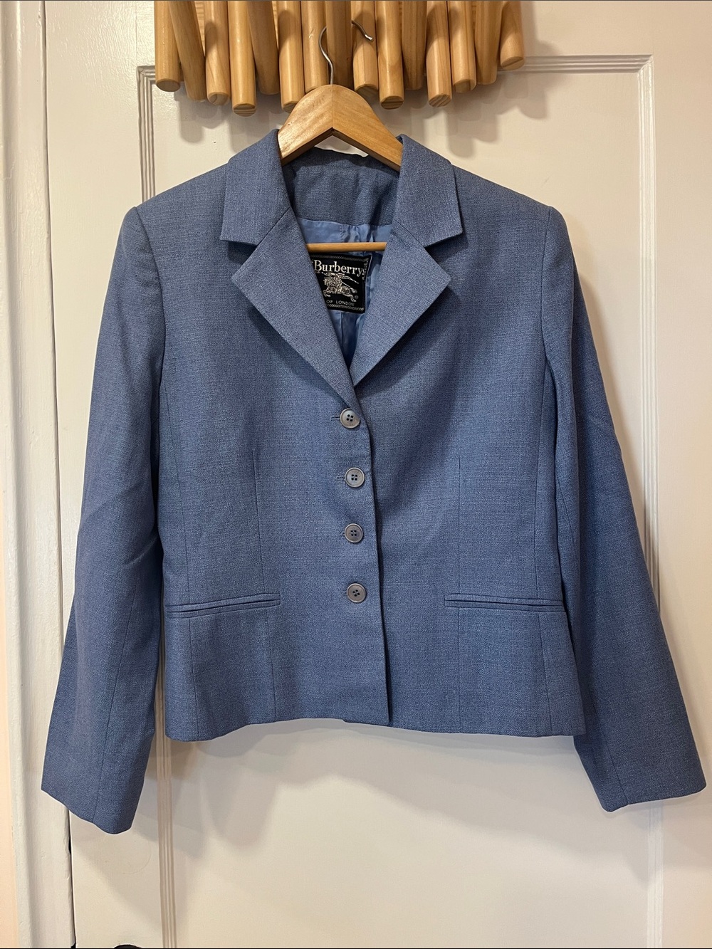 Burberry Women's Light Blue Tailored Blazer